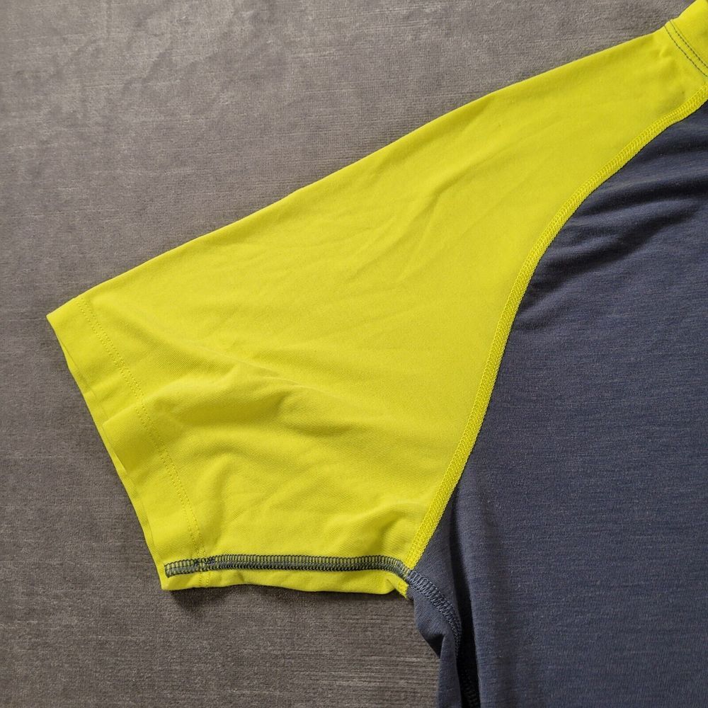 Sugoi Mens Size L Gray Yellow Short Sleeve Back Pocket Full Zip Cycling Jersey - Picture 4 of 9